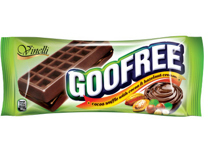 GooFree kakaós gofri, kakaós-mogyorós krémmel töltötve 50 g