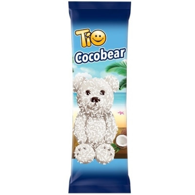 Tio Chocobear fehér-kókusz bevonóba mártott kakaós piskóta csoki krémmel 60 g