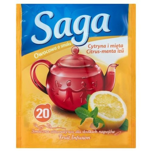 Saga citrus-menta ízű gyümölcstea 20 filter 34 g