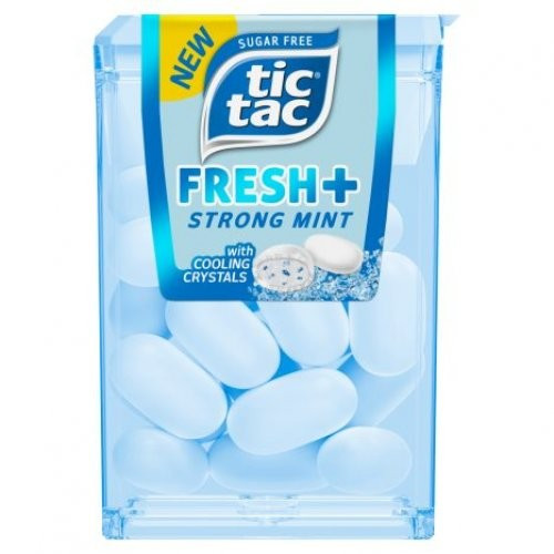 Tic Tac Fresh+ Strong Mint mentolos ízű cukordrazsé 11,9 g