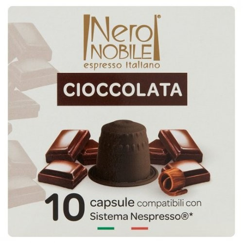 Nero Nobile Cioccolato csokoládé ízű ital kapszula, Nespresso kompatibilis 10 x 7 g (70 g)