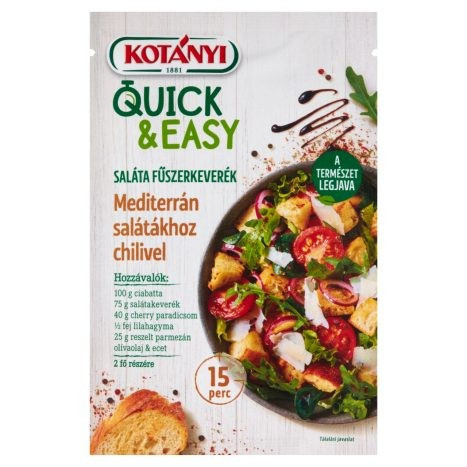 Kotányi Quick & Easy fűszerkeverék mediterrán salátákhoz chilivel 20 g