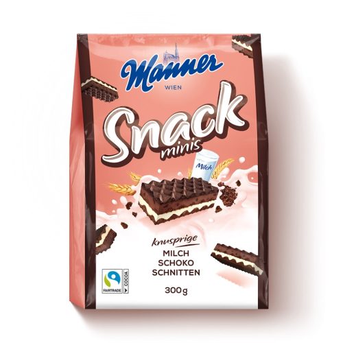 Manner tejes-csokis mini snack tasakban 300 g