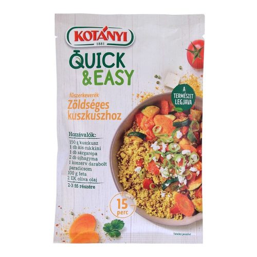 Kotányi Quick&Easy Zöldség kuszkusz 20gr