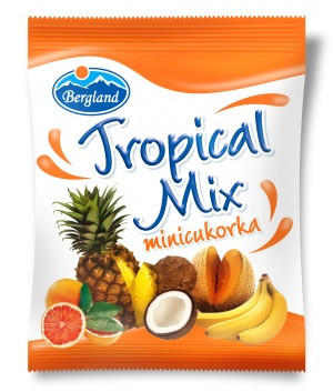 Bergland mini cukorka tropical mix 70g