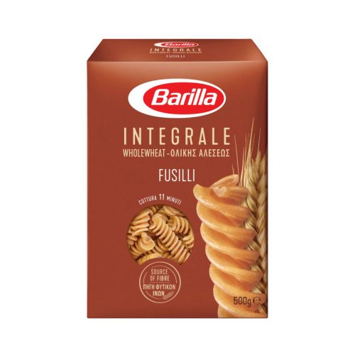 Barilla teljes kiőrlésű száraztészta 500 g fusilli