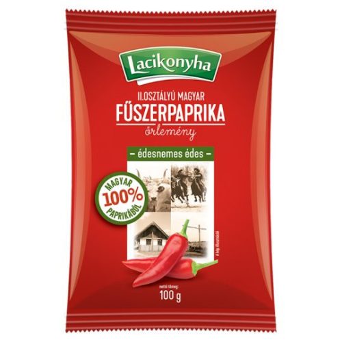 Lacikonyha II. osztályú csemege édes magyar fűszerpaprika őrlemény 100 g