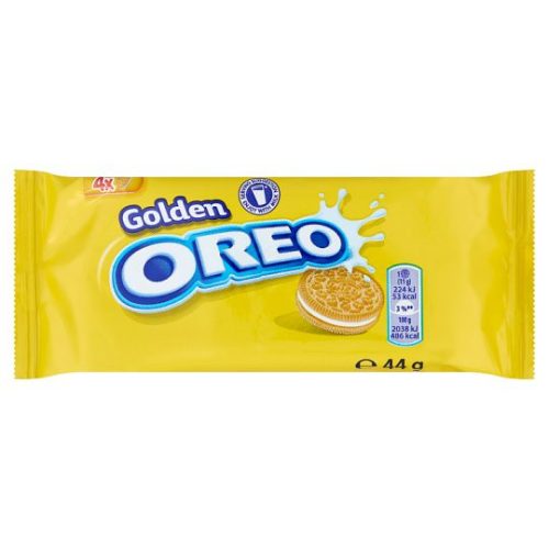 Oreo Golden vaníliaízű töltelékkel töltött keksz 44 g