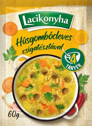 Lac. Húsgombócleves csigatésztával 60g.