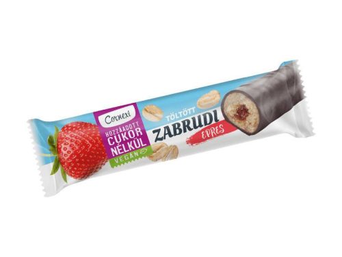 Cornexi epres töltelékkel töltöt vegán zabrudi kakaós bevonattal édesítőszerrel, hozzáadott cukor nélkül 30 g