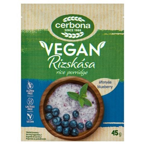 Cerbona VEGÁN Rizskása áfonya 45 gr.