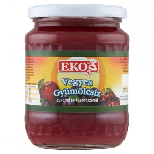 Eko vegyesgyümölcs lekvár cukorral és édesítőszerrel 600 g