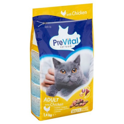 Prevital teljes értékű macskaeledel, száraztáp felnőtt macskák számára baromfival 1,4 kg