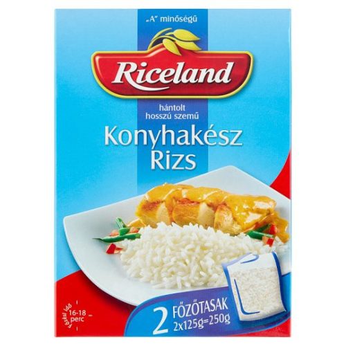 Riceland "A" minőségű hántolt, hosszú szemű, Konyhakész rizs 2 x 125 g (250 g)