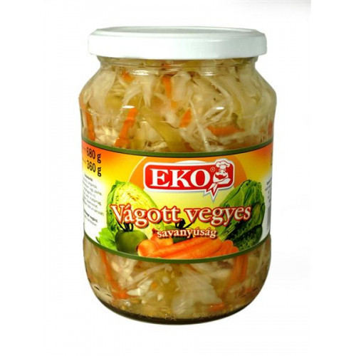 Eko vegyes vágott savanyúság 680g (720ml)