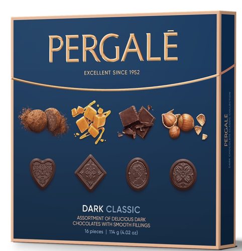 Pergalé Dark Classic étcsokoládés praliné válogatás 114 g