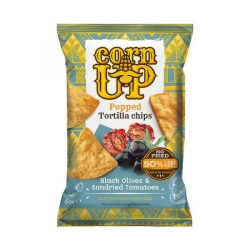 Corn Up tortilla chips olivabogyó és paradicsom ízű 60 g