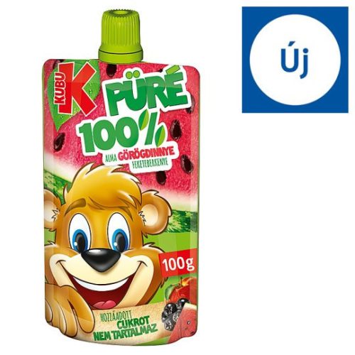 Kubu 100% alma-görögdinnye-feketeberkenye püré 100 g