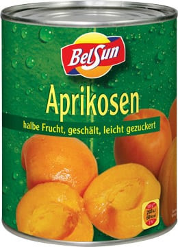 BelSun felezett őszibarack befőtt 850 ml