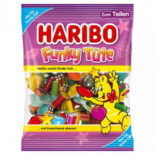 Haribo Funky Tüte gyümölcsízű gumicukorka-konfekt és gyümölcsízű gumicukorka 175 g