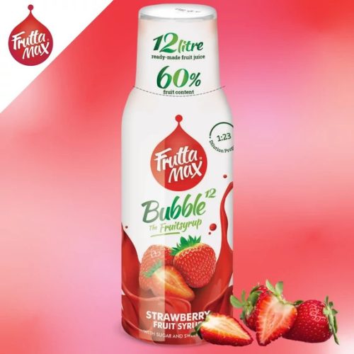 FM Bubble 12 Eper szörp 500ml DRS