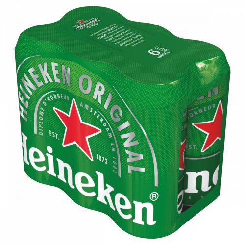 Heineken minőségi világos sör 5% 6 x 0,5 l doboz