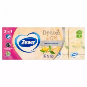   Zewa Deluxe Spirit of Tea illatosított papír zsebkendő 3 rétegű 10 x 10 db