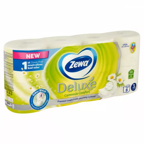 ZEWA Deluxe Toalettpapír 3r. kamila 8tek.