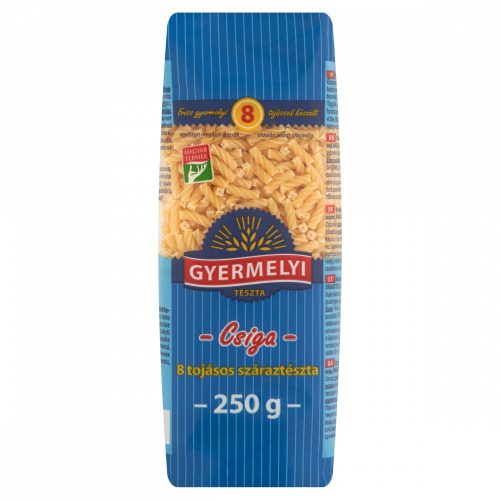 Gyermelyi csiga 8 tojásos száraztészta 250 g