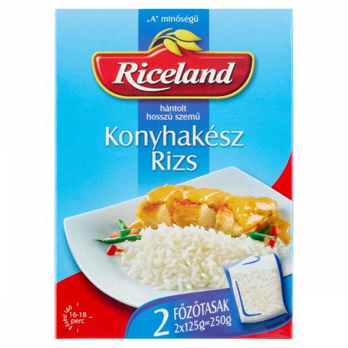 Riceland "A" minőségű hántolt, hosszú szemű, konyhakész rizs 2 x 125 g (250 g)