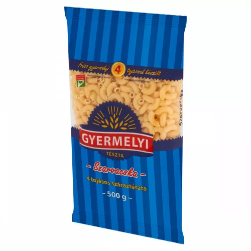 GYERMELYI TÉSZTA 4TOJ.SZARVACSKA 500G