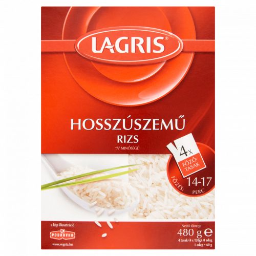 Lagris hosszúszemű rizs főzőtasakban 4 x 120 g