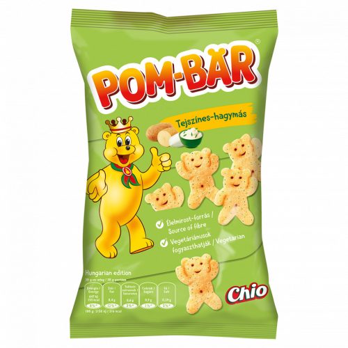 Pom-Bär tejszínes-hagymás ízű burgonyasnack 50 g