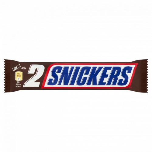 Snickers karamellás földimogyorós krémes szelet mogyoró darabokkal tejcsokoládéba 2 x 37,5 g (75 g)