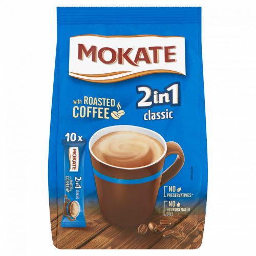 Mokate 2in1 Classic azonnal oldódó kávéspecialitás 10 db 140 g