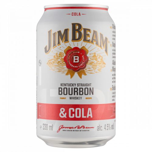 Jim Beam Bourbon Whiskey & Cola alkoholos üdítőital 4,5% 330 ml