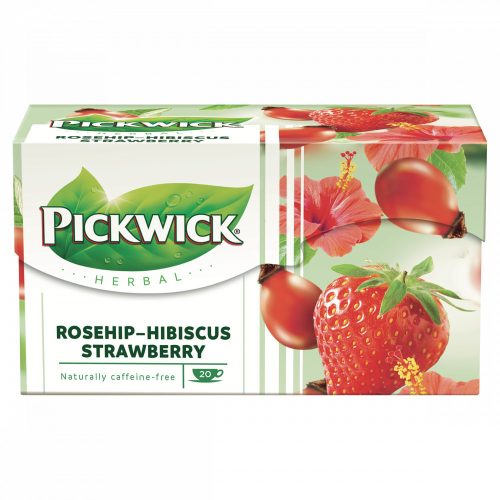 Pickwick Herbal Goodness eperízű csipkebogyó tea hibiszkusszal, eperdarabokkal 20 filter 50 g