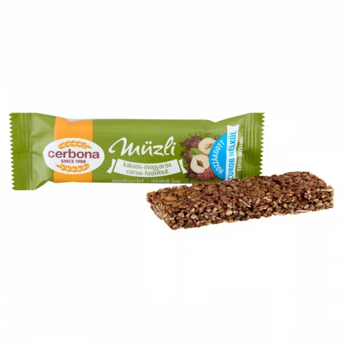 Cerbona szelet kakaós-mogyorós NO cukor 20g/20/