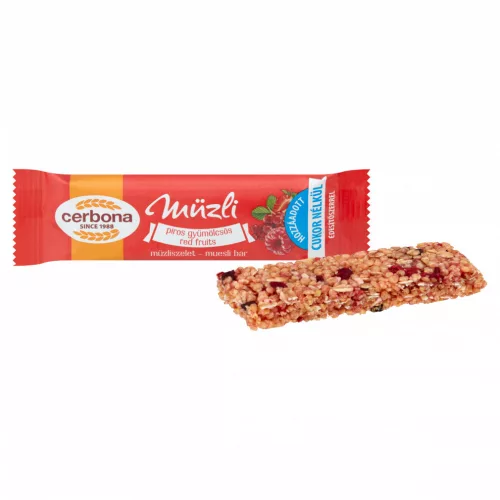 Cerbona szelet pirosgyümölcs NO cukor 20g/20/