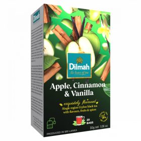   Dilmah Apple, Cinnamon & Vanilla filteres fekete tea alma, fahéj és vanília aromával 20 filter 30 g