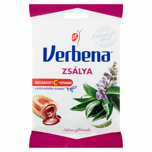 Verbena töltött keménycukorka mézzel, zsálya kivonattal és C-vitaminnal 60 g