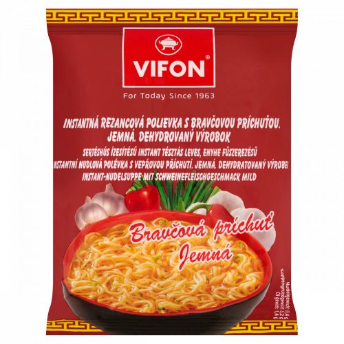 Vifon enyhe fűszerezésű sertéshús ízesítésű instant tésztás leves 60 g