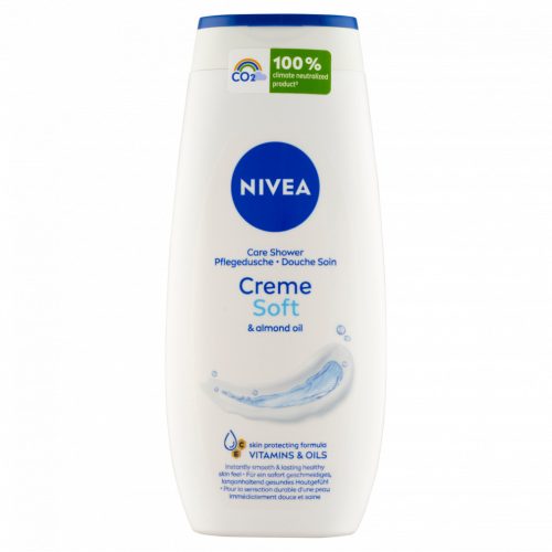 NIVEA Creme Soft ápoló hatású krémtusfürdő C- és E-vitaminnal, értékes olajokkal 250 ml