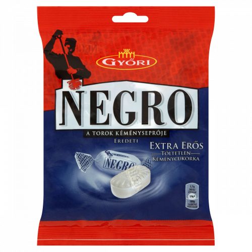 Győri Negro extra erős töltetlen keménycukorka 159 g