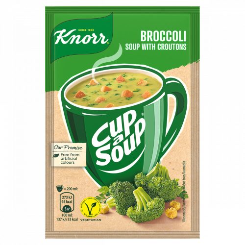 Knorr Cup a Soup instant brokkolikrémleves zsemlekockával 16 g