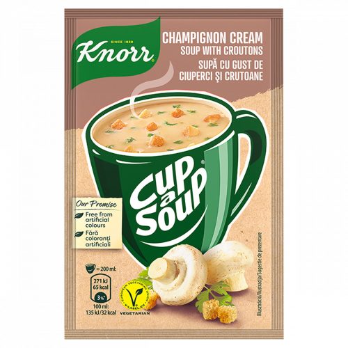 Knorr Cup a Soup instant gombakrémleves zsemlekockával 15 g