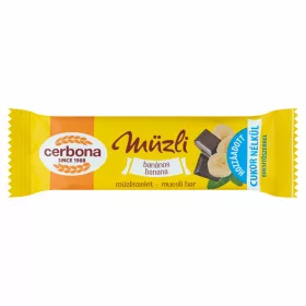 Cerbona müzli szelet banános kakaós tejbev. 20g /20/