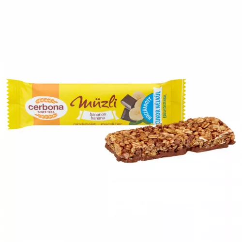 Cerbona müzli szelet banános kakaós tejbev. 20g /20/