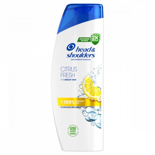 Head & Shoulders Citrus Fresh korpásodás elleni sampon zsíros hajra 400ml napi használatra