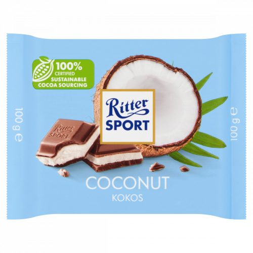 Ritter Sport kókusz-tejkrémmel töltött tejcsokoládé 100 g